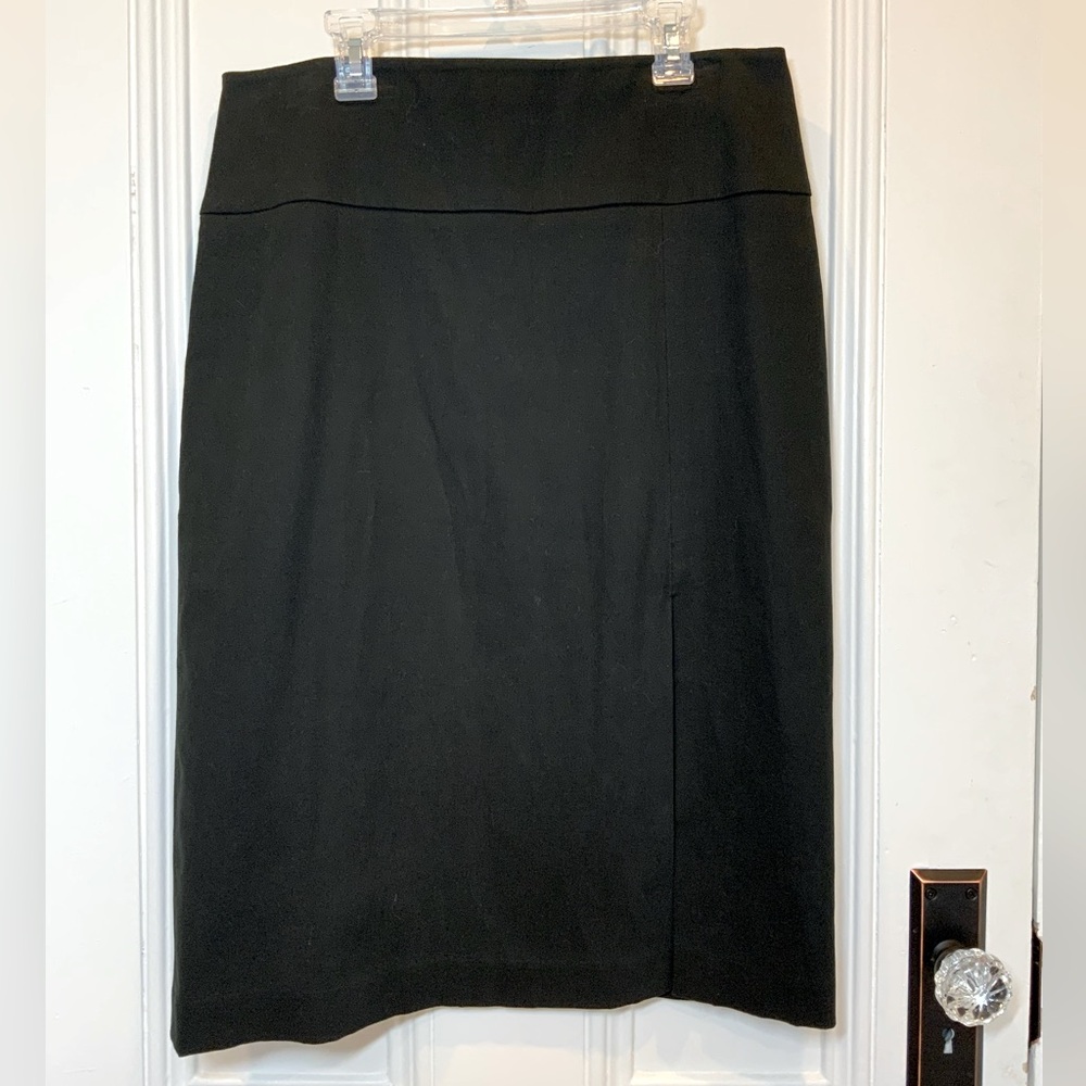 Banana Republic Black Stretch Fully Lined Fitted Pencil Skirt - Size 8